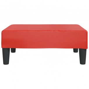 Repose-pied Rouge 78x56x32 cm Similicuir