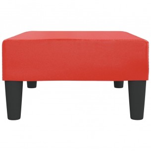 Repose-pied Rouge 78x56x32 cm Similicuir