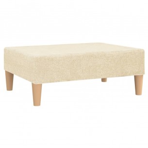 Repose-pied Crème 78x56x32 cm Tissu