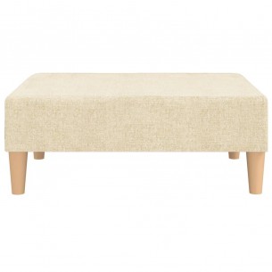 Repose-pied Crème 78x56x32 cm Tissu