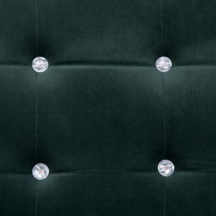 Canapé 2 places avec accoudoirs Vert foncé Chrome et velours