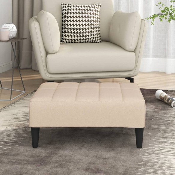 Repose-pied Crème 78x56x32 cm Tissu