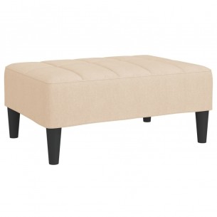 Repose-pied Crème 78x56x32 cm Tissu