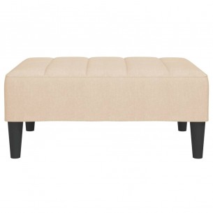 Repose-pied Crème 78x56x32 cm Tissu