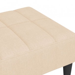 Repose-pied Crème 78x56x32 cm Tissu