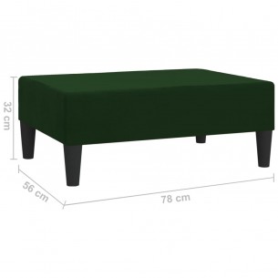 Repose-pied Vert foncé 78x56x32 cm Velours