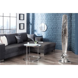 Objet de décoration design en aluminium teinté argent Objet de décoration design en aluminium teinté argent