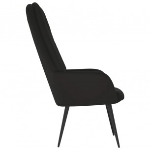Chaise de relaxation Noir Velours