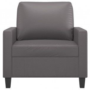 Fauteuil Gris 60 cm Similicuir