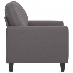 Fauteuil Gris 60 cm Similicuir