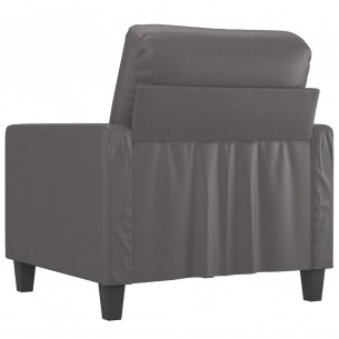 Fauteuil Gris 60 cm Similicuir