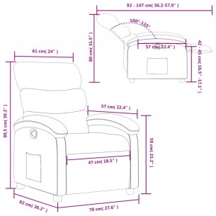 Fauteuil inclinable Rouge Similicuir
