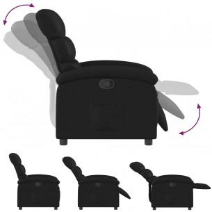 Fauteuil inclinable Noir Similicuir