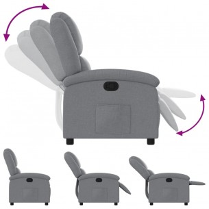 Fauteuil inclinable Gris clair Tissu