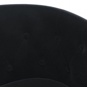 Fauteuil cabriolet avec repose-pied noir velours