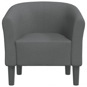 Fauteuil cabriolet gris foncé tissu