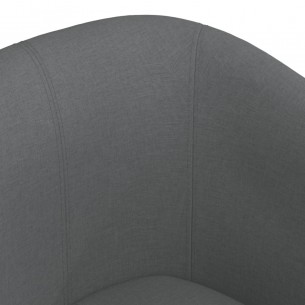 Fauteuil cabriolet gris foncé tissu