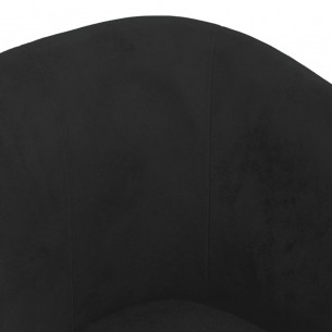 Fauteuil cabriolet avec repose-pied noir velours