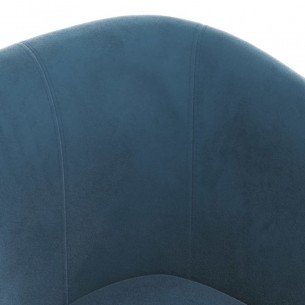Fauteuil cabriolet bleu foncé velours