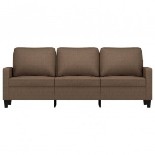 Canapé à 3 places Marron 180 cm Tissu
