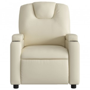 Fauteuil inclinable Crème Similicuir