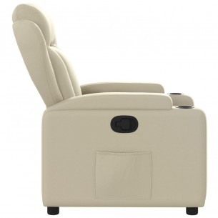 Fauteuil inclinable Crème Similicuir
