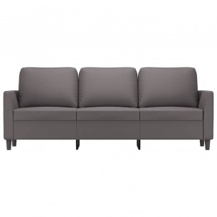 Canapé à 3 places Gris 180 cm Similicuir
