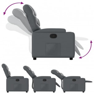 Fauteuil inclinable Gris Similicuir