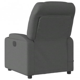 Fauteuil de massage inclinable Gris foncé Tissu