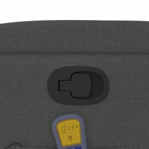 Fauteuil de massage inclinable Gris foncé Tissu