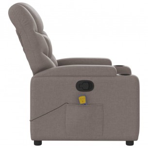 Fauteuil de massage inclinable Taupe Tissu