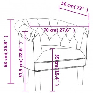 Fauteuil cabriolet argenté similicuir