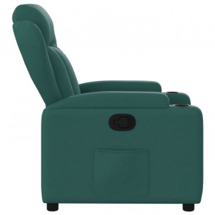 Fauteuil inclinable Vert foncé Tissu