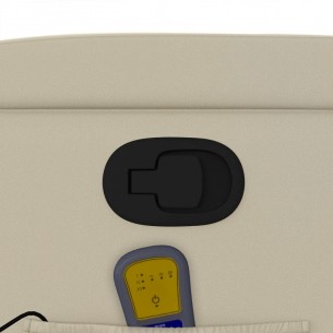 Fauteuil inclinable de massage Crème Similicuir
