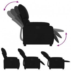 Fauteuil inclinable Noir Tissu