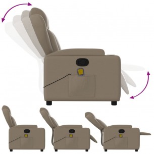 Fauteuil de massage inclinable Cappuccino Similicuir