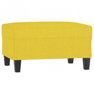 Ensemble de canapés 4 pcs avec coussins jaune clair tissu