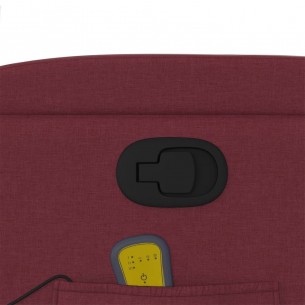 Fauteuil de massage inclinable Rouge bordeaux Tissu