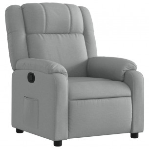 Fauteuil inclinable Gris clair Tissu
