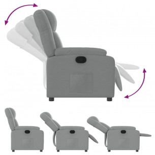 Fauteuil inclinable Gris clair Tissu