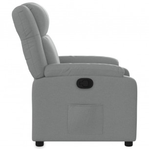 Fauteuil inclinable Gris clair Tissu