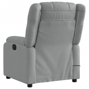 Fauteuil de massage inclinable Gris clair Tissu