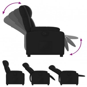 Fauteuil inclinable Noir Similicuir