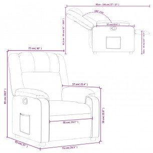 Fauteuil inclinable Noir Similicuir