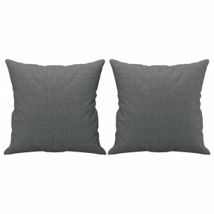 Canapé 3 places avec oreillers gris foncé 180 cm tissu