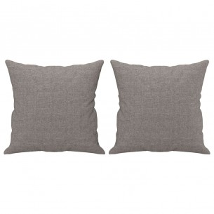 Canapé 3 places avec oreillers décoratifs taupe 180 cm tissu