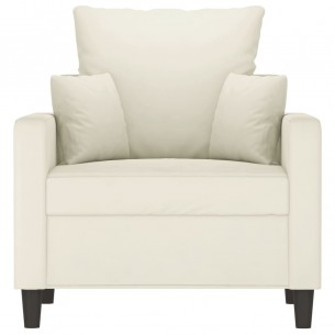 Fauteuil Crème 60 cm Velours
