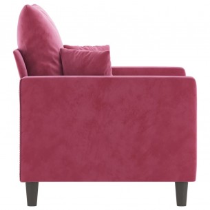 Fauteuil Rouge bordeaux 60 cm Velours
