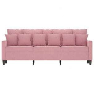 Canapé à 3 places Rose 180 cm Velours