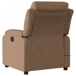 Fauteuil de massage inclinable Marron Tissu